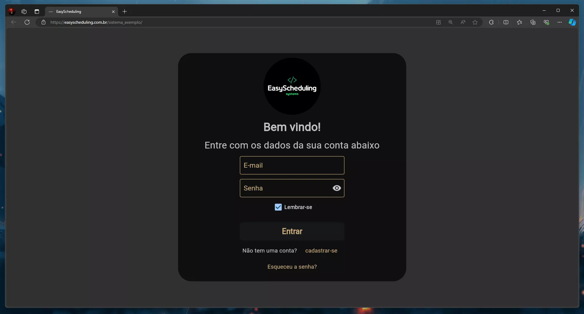 Imagem do sistema Easyscheduling 1