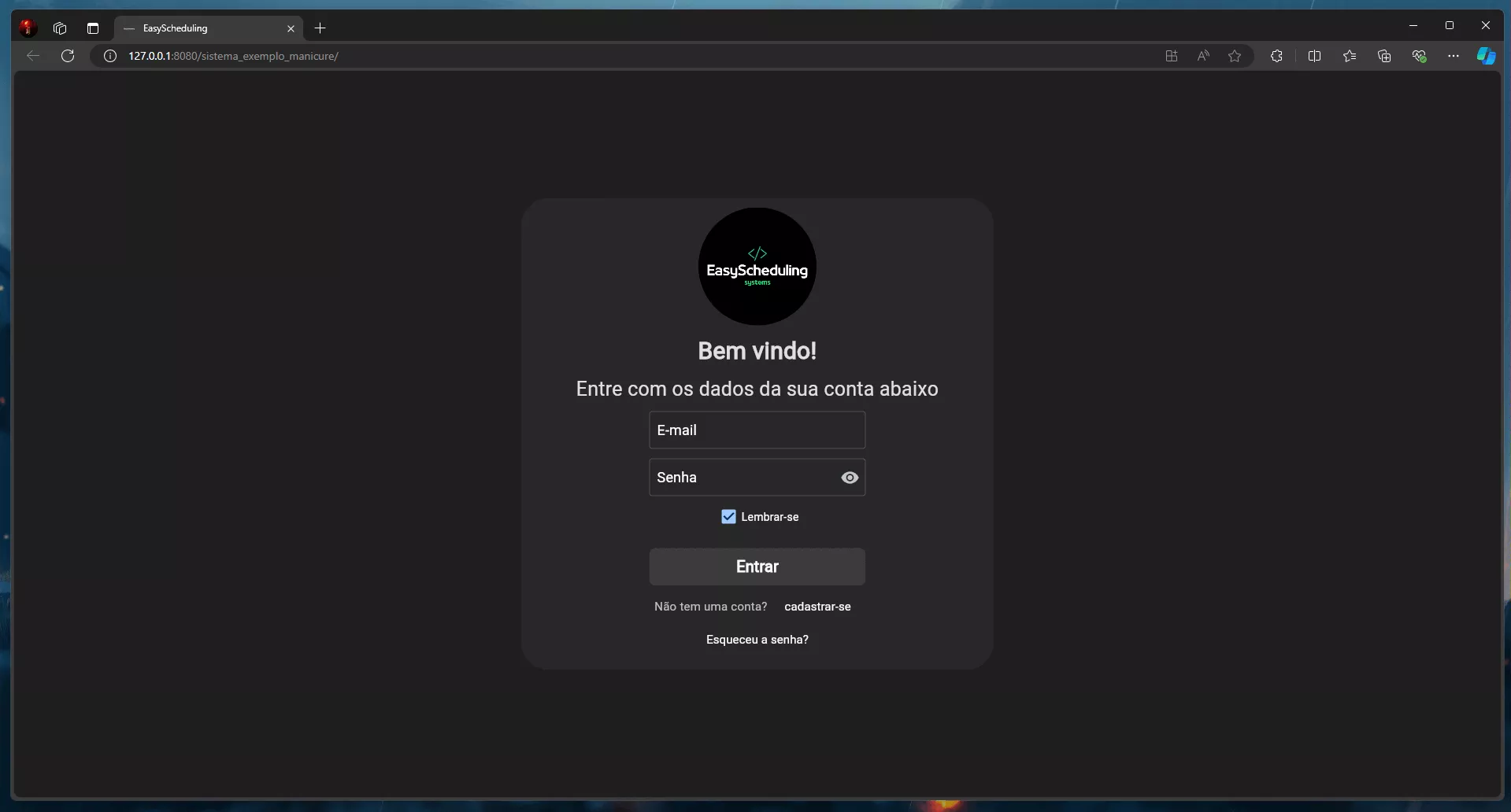 Imagem do sistema Easyscheduling 4